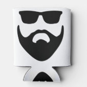 ヒップスターの髭とサングラス 缶クーラー (裏面)