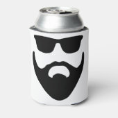 ヒップスターの髭とサングラス 缶クーラー (缶裏面)