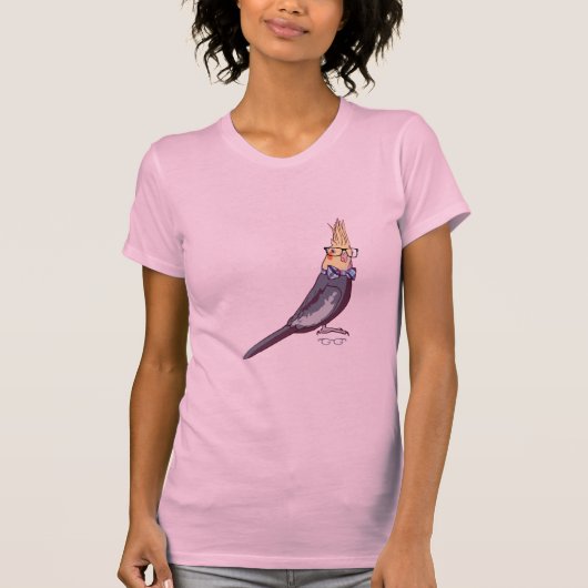 ヒップスターの鳥のTシャツ(文字なしで) Tシャツ (正面)