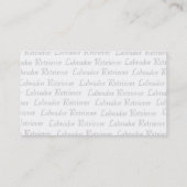 ヒップスターの黄色いラブラドールの子犬 名刺 (裏面)