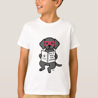 ヒップスターの黒いラブラドールの子犬 Tシャツ