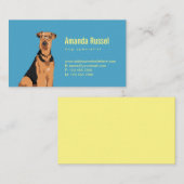 ヒップスターの黒およびブラウンのAiredaleテリア犬 名刺 (正面/裏面)