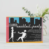 ヒップスターの60年代のカクテルのパーティの招待状 招待状 (スタンド正面)