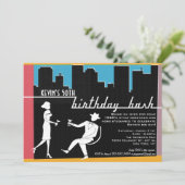 ヒップスターの60年代の誕生日のパーティの招待状 招待状 (スタンド正面)