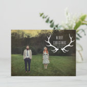 ヒップスターの(雄ジカの)枝角|のクリスマスの写真 シーズンカード (スタンド正面)