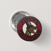 ヒップスターのPhotoshopのロゴ 缶バッジ (正面&裏面)