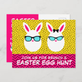 ヒップスターイースターエッグ |エッグ狩り&ブランチ ポストカード (正面/裏面)