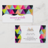 ヒップスターカラフル三角形パタパーソナライズされたーン 名刺 (正面/裏面)