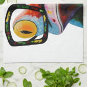 ヒップスターガラスのカエル キッチンタオル (折り畳み)