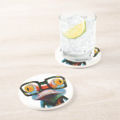 ヒップスターガラスのカエル コースター (側面)