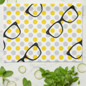 ヒップスターガラスの水玉模様の台所タオル キッチンタオル (折り畳み)