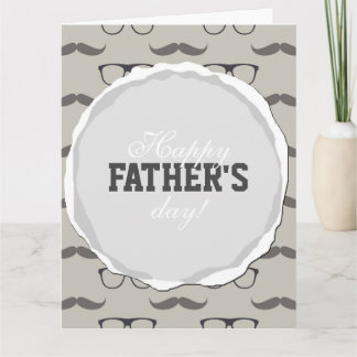 ヒップスターガラスの髭の父の日 カード