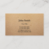 ヒップスターガラス及び髭素朴なクラフト コーリングカード (裏面)