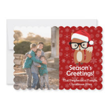 ヒップスターキツネメガネかわいい動物のクリスマスフォト