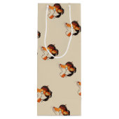 ヒップスターキツネ ワインギフトバッグ (裏面)