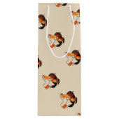 ヒップスターキツネ ワインギフトバッグ (正面)