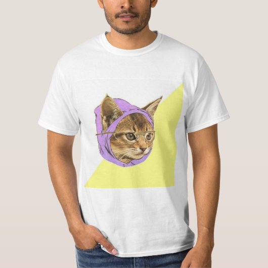 ヒップスターキティキャットアドバイス動物ミーム Tシャツ (正面)