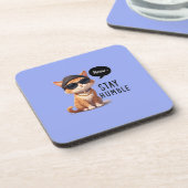 ヒップスターキャットデザイン懸命プラスチックコースター コースター (左側)