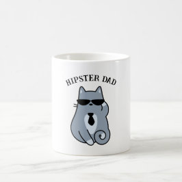 ヒップスターキャット – 猫好きキャットパパ パーソナライズされた コーヒーマグカップ