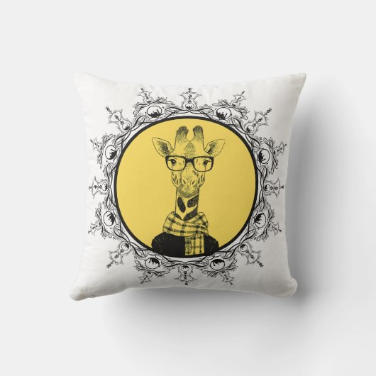 ヒップスターギークキラおもしろいフ クッション (裏面)