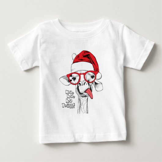 ヒップスタークリスマスキリン |休日 ベビーTシャツ (正面)