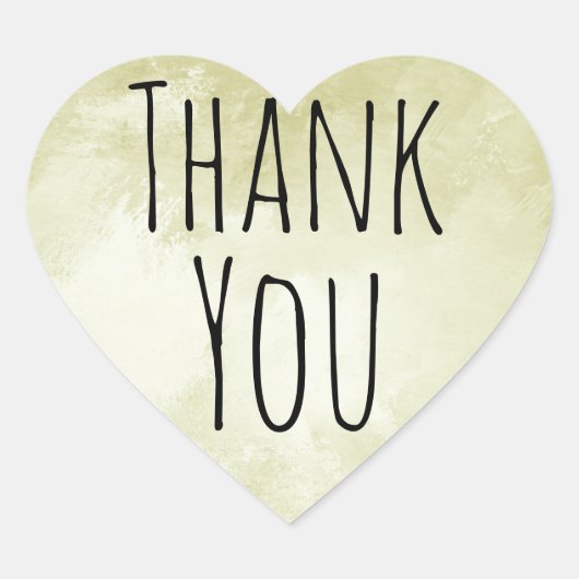 ヒップスタークール金ゴールドハートサンキューシール ハートシール (正面)