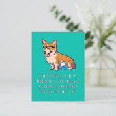 ヒップスターコーギポストカード ポストカード (スタンド正面)