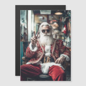 ヒップスターサンタがポーズを決める - 平和なホリデー・バイブス (正面/裏面)