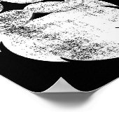 ヒップスターサンタの面白い顔 帽子 あごひげ 眼鏡 ポスター (角)