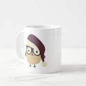 ヒップスターサンタフクロウ コーヒーマグカップ (正面左)