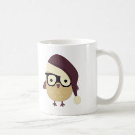 ヒップスターサンタフクロウ コーヒーマグカップ