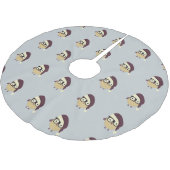 ヒップスターサンタフクロウ ブラッシュドポリエステルツリースカート (アングル)