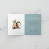 ヒップスターサンタ&クリスマスカクテルレシピホリデー カード (内部)