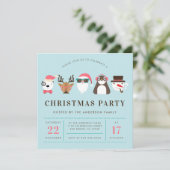 ヒップスターサンタ&フレンズクリスマスパーティの招待状 招待状 (スタンド正面)