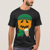 ヒップスタージャックオランタンハロウィーンおもしろいデザイン Tシャツ (正面)