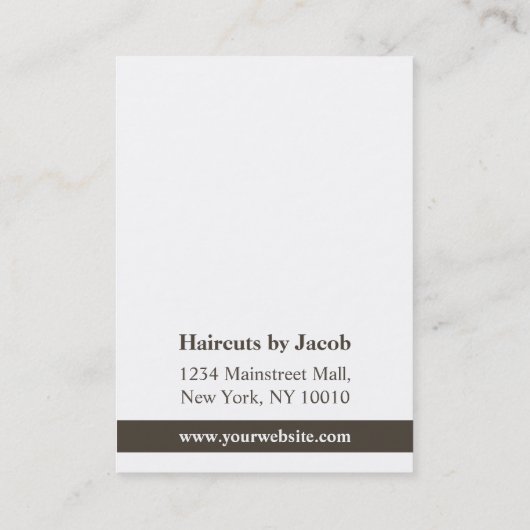 ヒップスタースタイリッシュカッコいい理容師ショップの名刺 名刺 (裏面)