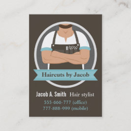 ヒップスタースタイリッシュカッコいい理容師ショップの名刺 名刺