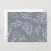 ヒップスタースタイルコーラルリーフ ポストカード (正面/裏面)