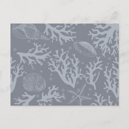 ヒップスタースタイルコーラルリーフ ポストカード (正面)