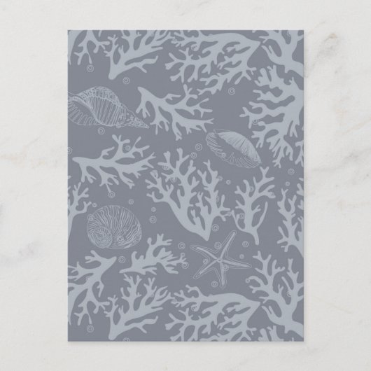 ヒップスタースタイルコーラルリーフ ポストカード (正面)