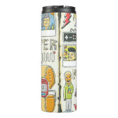 ヒップスタースワッグ：手描きドードルセット タンブラー (裏面)