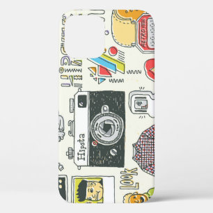 ヒップスタースワッグ:手描きドードルセット iPhone 12ケース