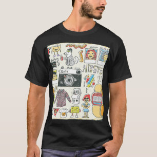 ヒップスタースワッグ:手描きドードルセット Tシャツ