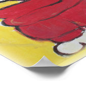 ヒップスタータートルネックキャットフォークアートクールスタイル ポスター (角)