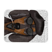 ヒップスターダックスシャンドブラックアンドタン マグネット (横)