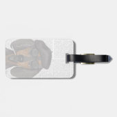 ヒップスターダックスシャンドブラックアンドタン ラゲッジタグ (裏面横)