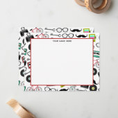 ヒップスターテーマの平らなNotecards ノートカード (正面/裏面インサイチュ)