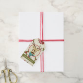 ヒップスターディアクリスマス ギフトタグ (より糸付き)