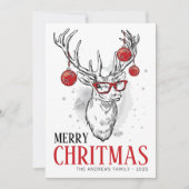 ヒップスタートナカイ非フォトクリスマスカード シーズンカード (正面)