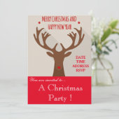ヒップスタートナデリアクリスマスパーティの招待状 招待状 (スタンド正面)